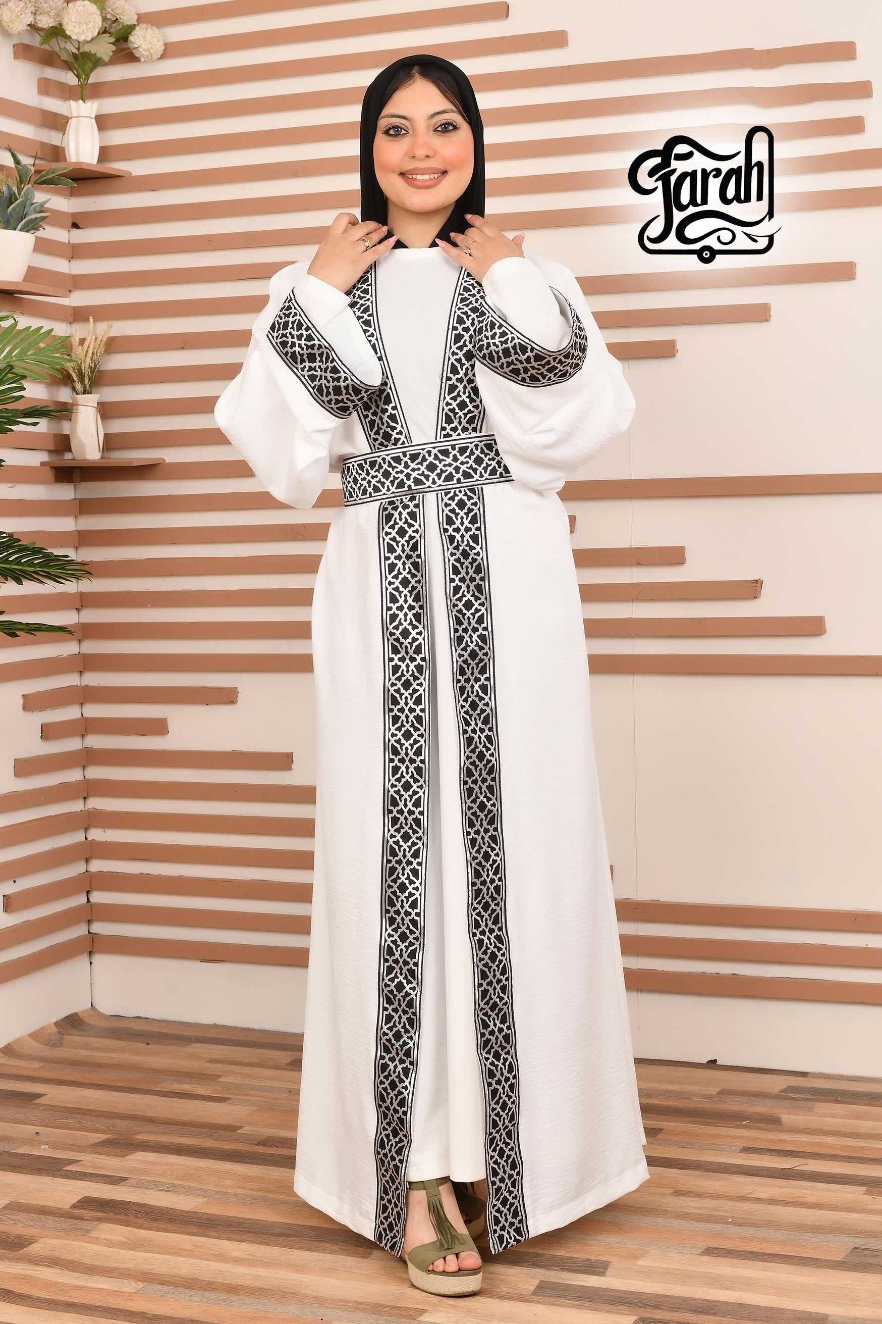 Ramadan Kaftan Long Sleeve- White color