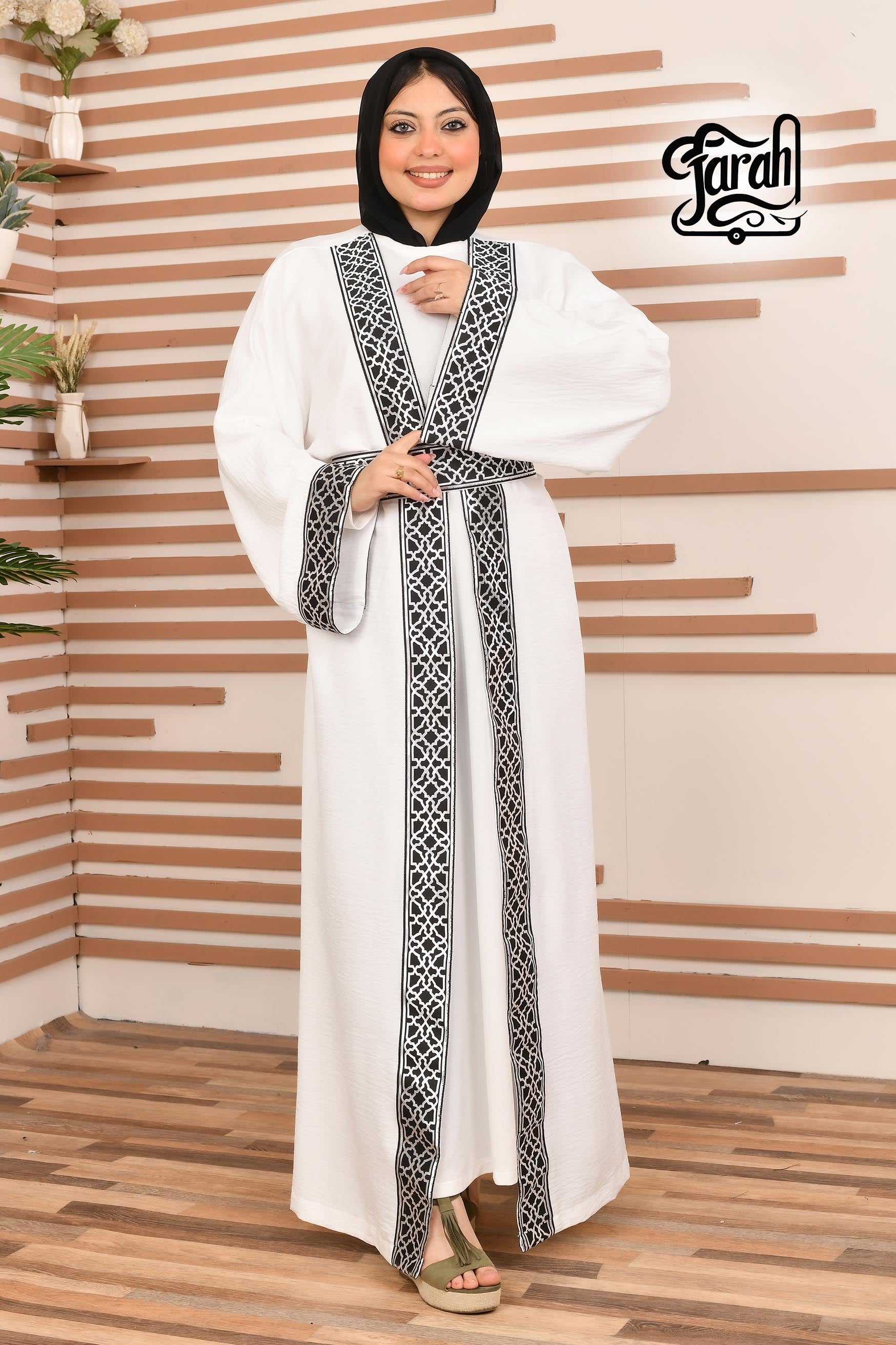 Ramadan Kaftan Long Sleeve- White color