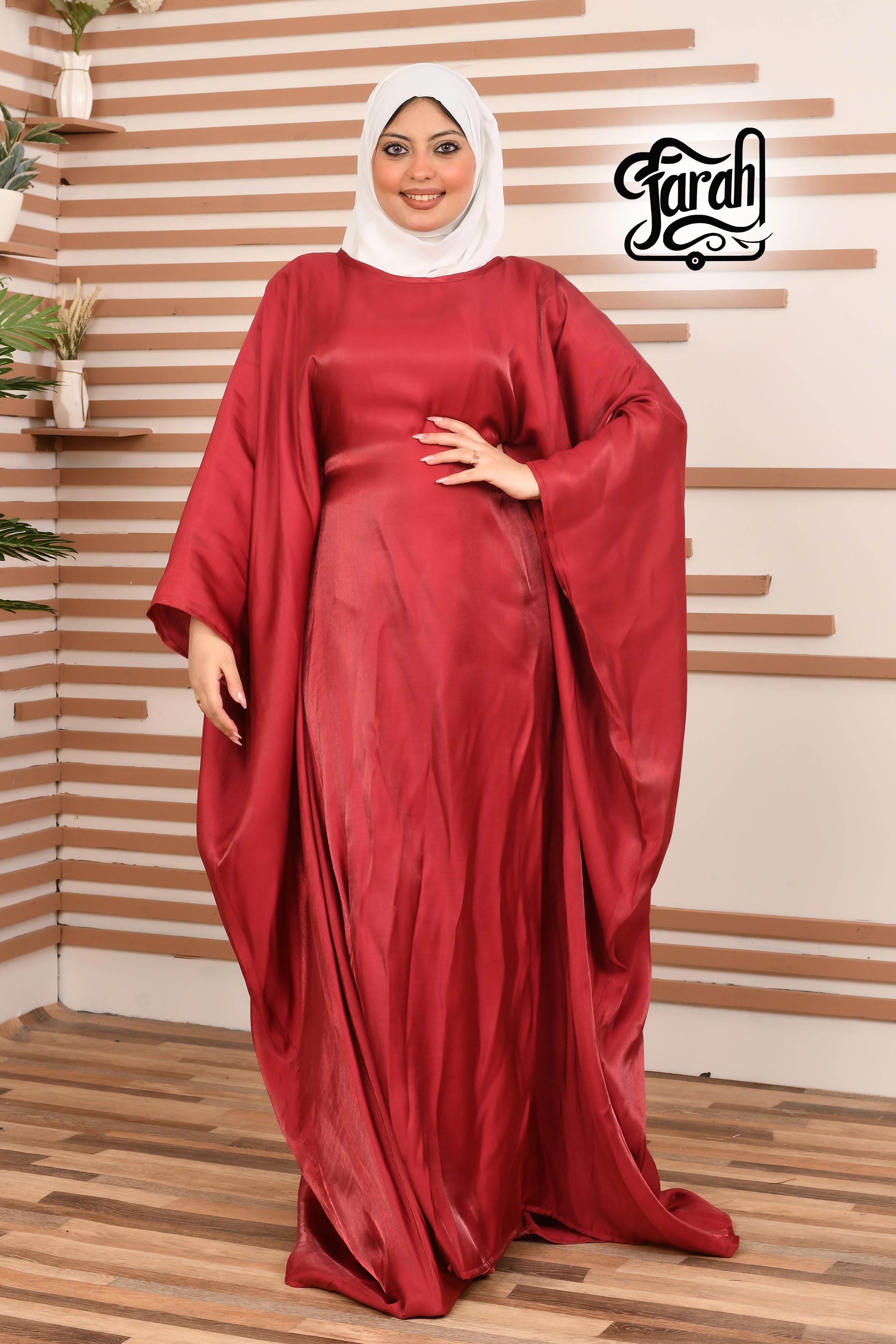 Abaya Farsha- Burgundy color