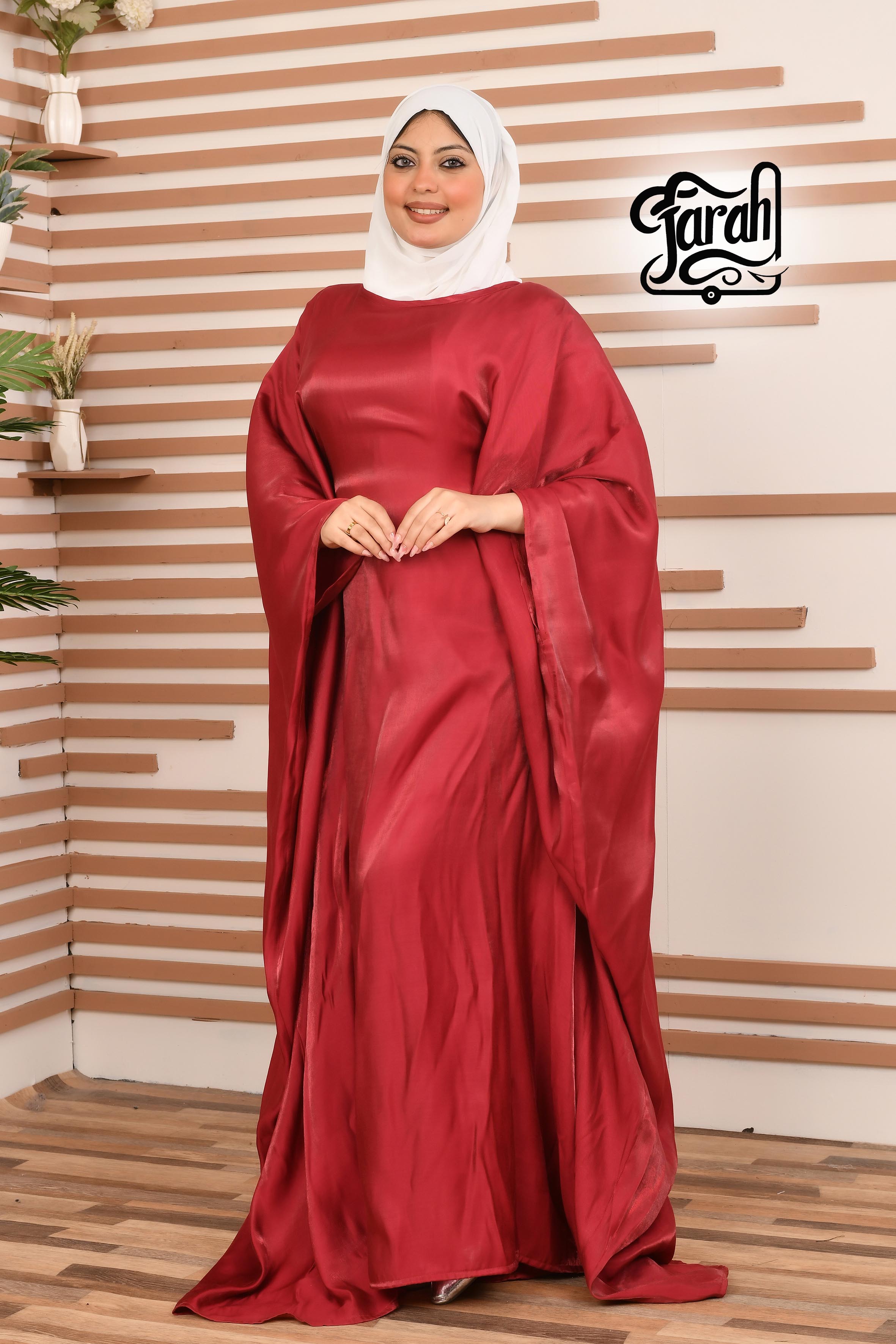 Abaya Farsha- Burgundy color