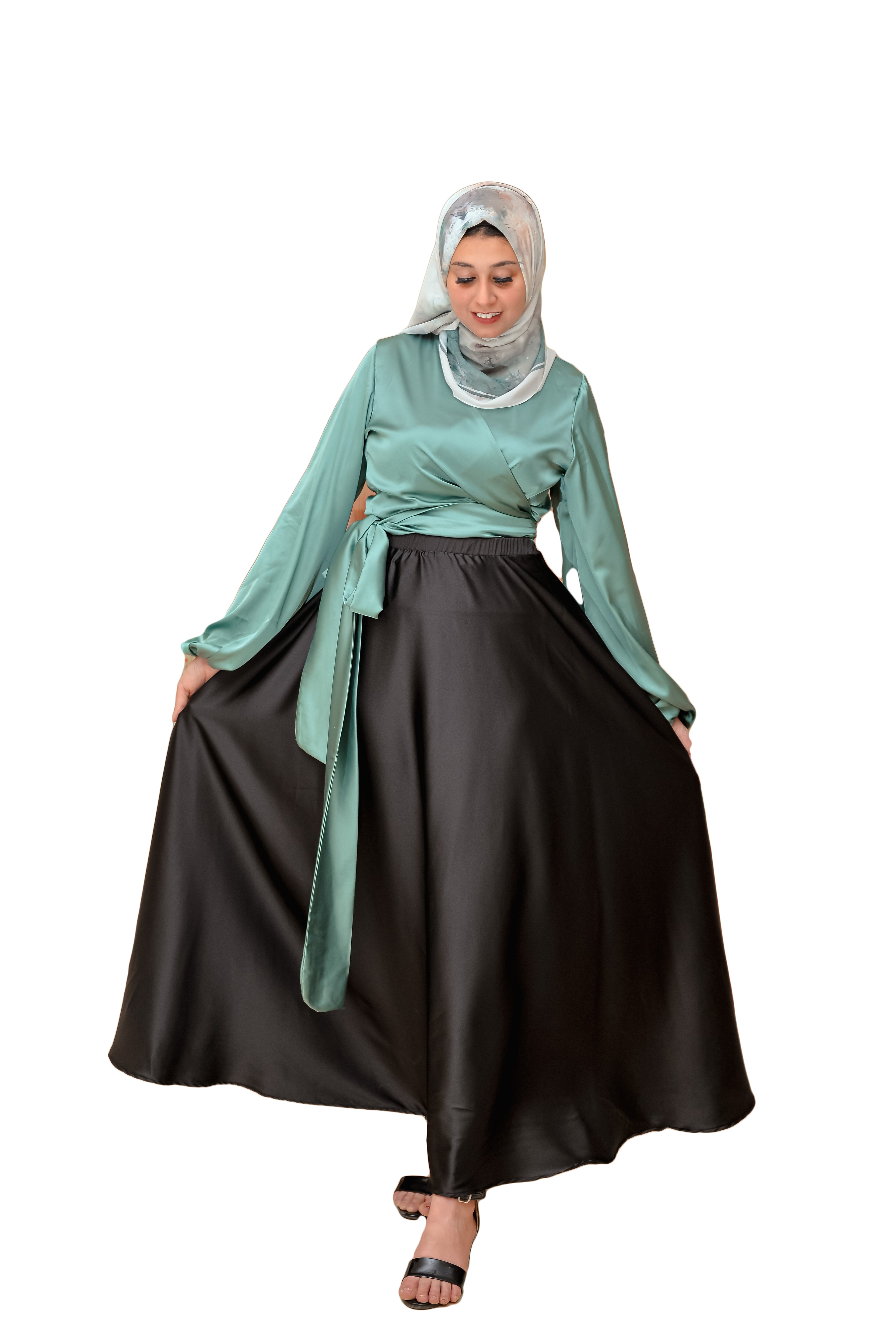 Armani Satin Wrap Blouse