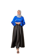 Black satin skirt, Kush style
